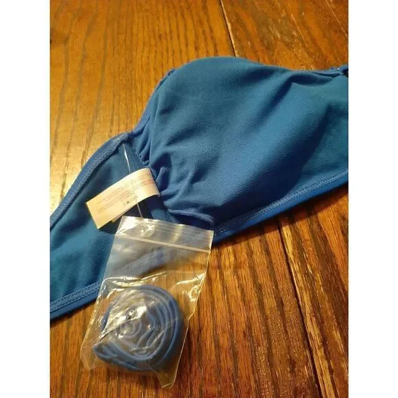 New Without Tags Attached Juniors Jr Size Large No Boundaries Blue Bathing Top - Picture 5 of 5